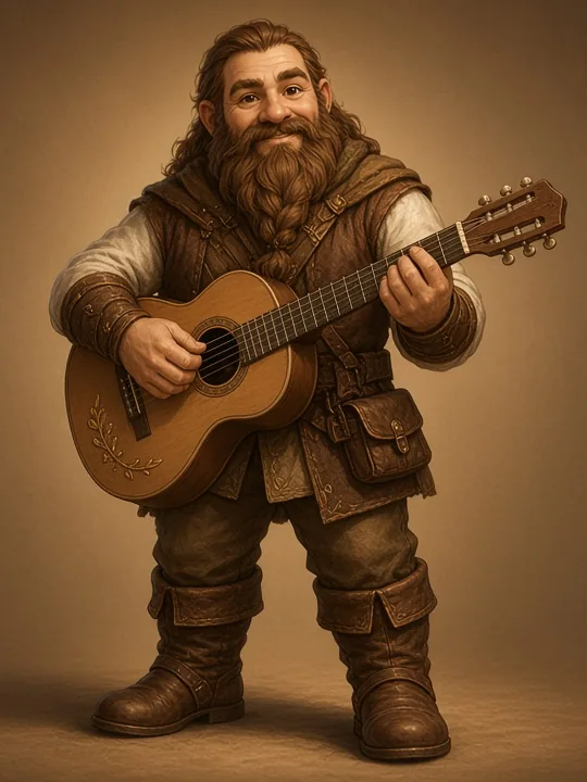 Painted dwarf bard